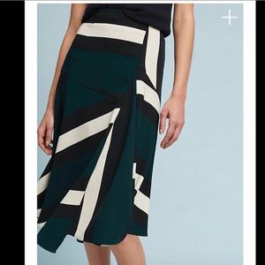 NWT Anthropologie Eva Franco Striped Midi Skirt